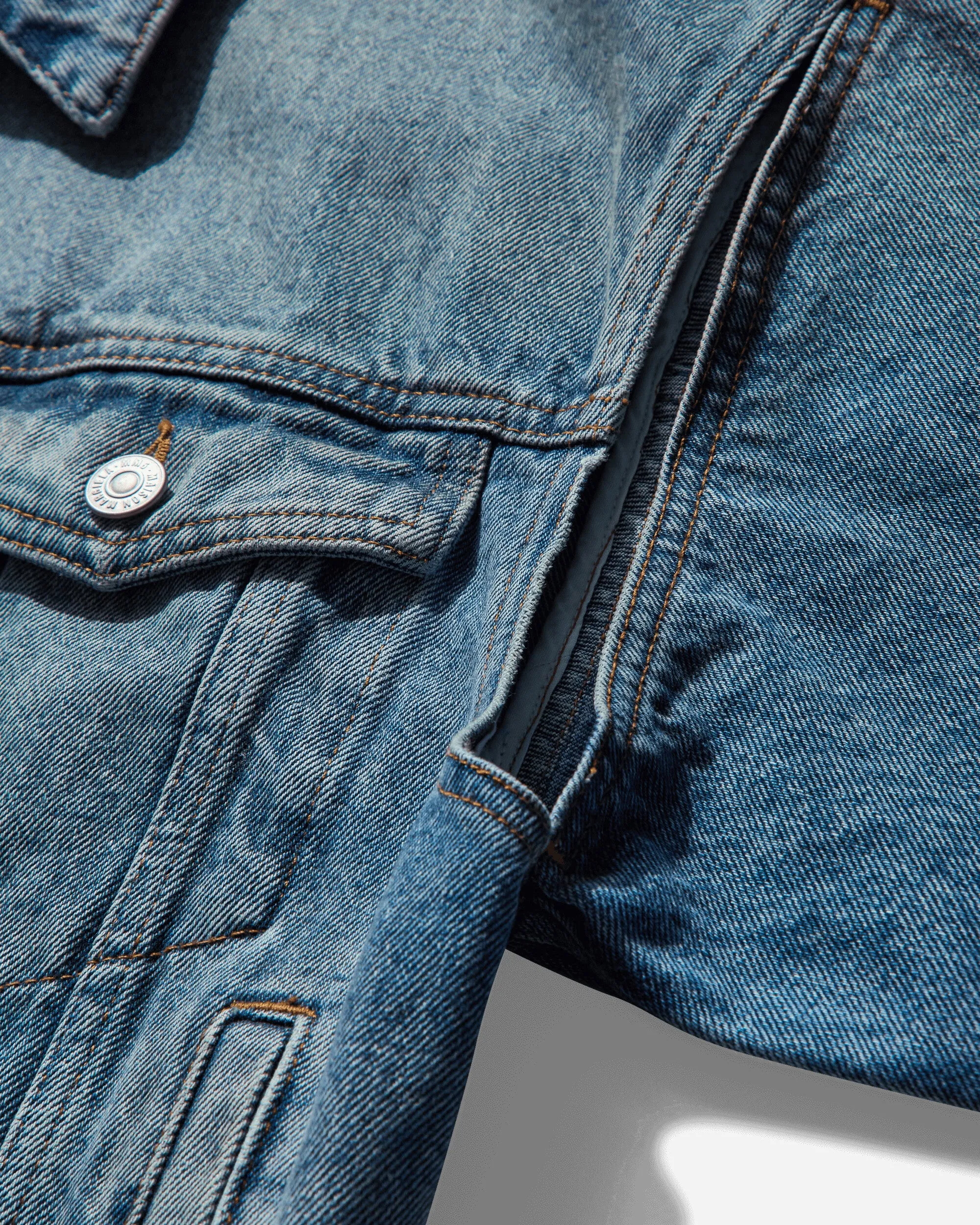 Women's Deconstructed Denim Jacket Medium Blue