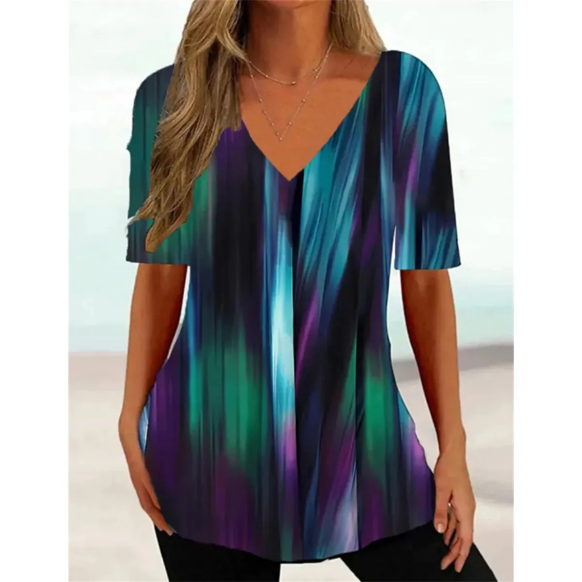 Women's Ethnic Geometric Painting Harajuku T-shirt