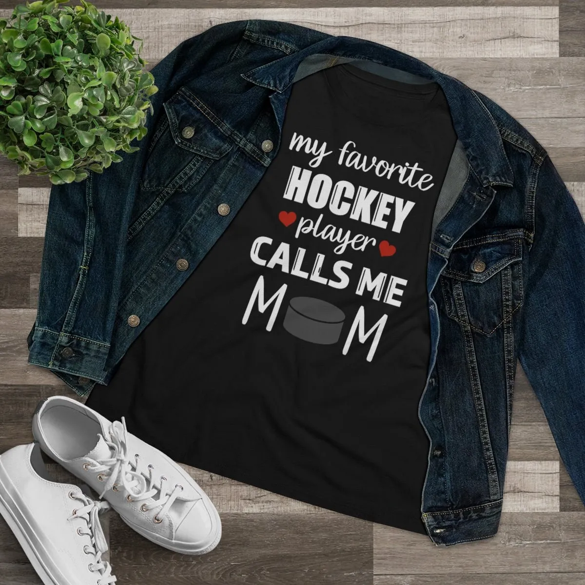 Women's Tee - My Favorite Hockey Player Calls Me Mom