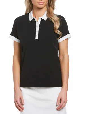 Womens Woven Polo