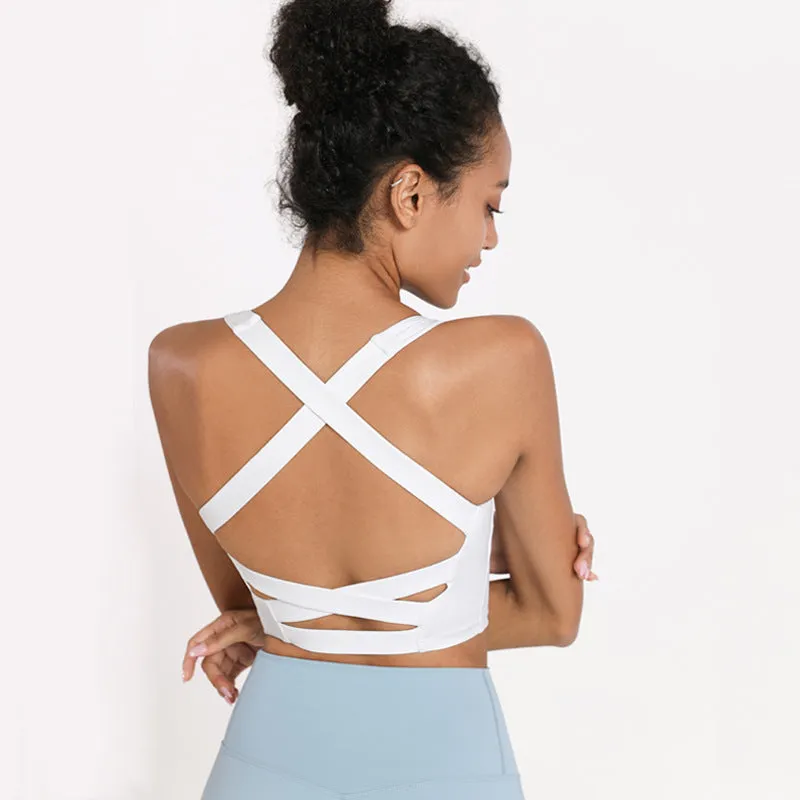 Women's Yoga Top Cut Out Solid Color Yoga Top Gym Sports Sleeveless Cropped Yoga Top