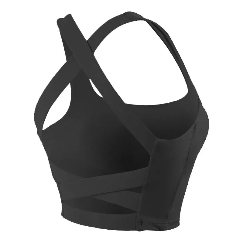 Women's Yoga Top Cut Out Solid Color Yoga Top Gym Sports Sleeveless Cropped Yoga Top