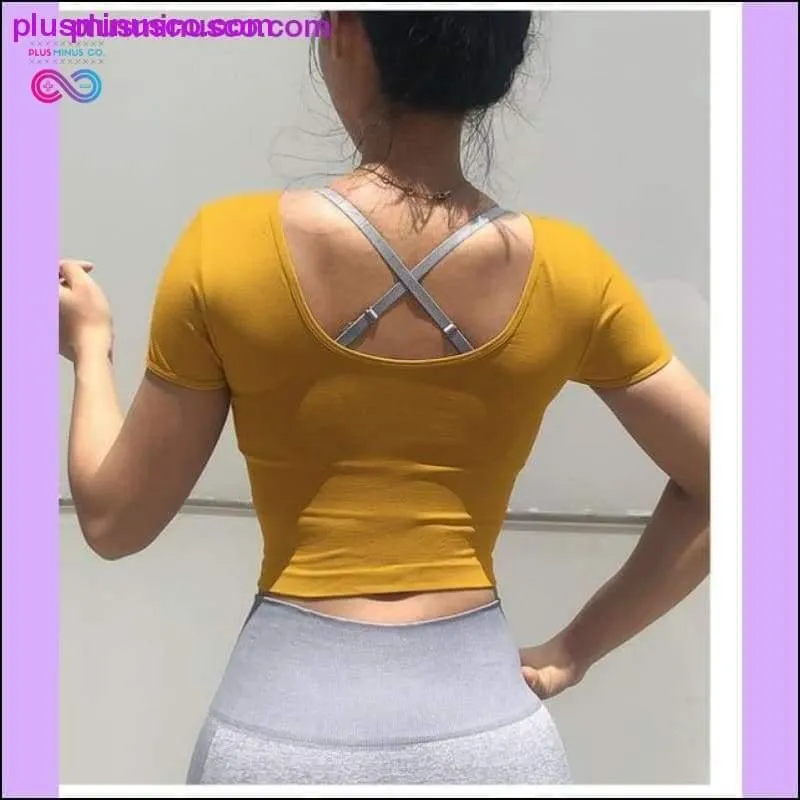 Yoga Top Seamless Cotton Short Sleeve yoga/Sport Tee Shirt