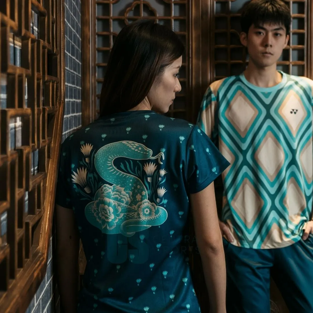 Yonex CNY2025 Coiled Snake Women Tech T-Shirt Dark Jade