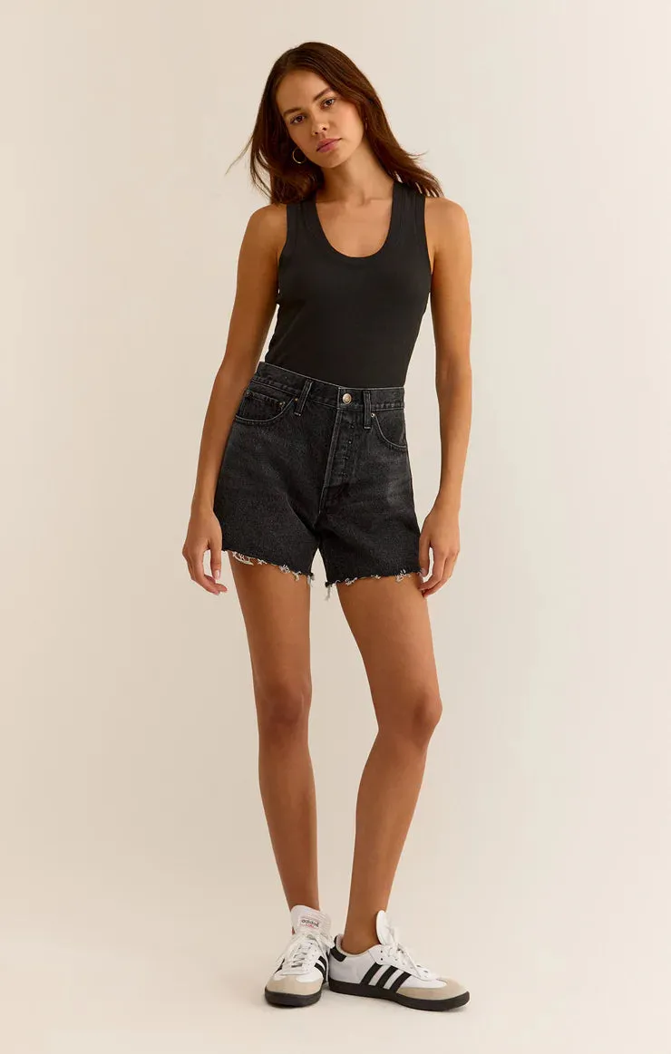 Z SUPPLY | Everyday Hi-Rise Denim Short {Washed Black}